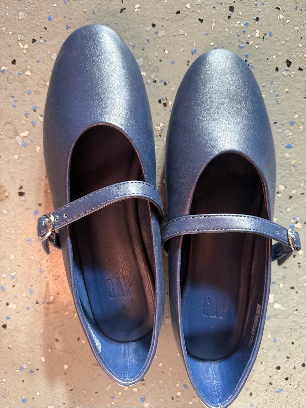 GAP Dark Blue Mary Jane Flats with Buckle Strap